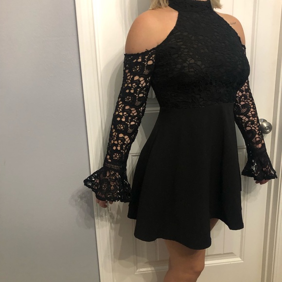 Black Halter Dress - Picture 3 of 7